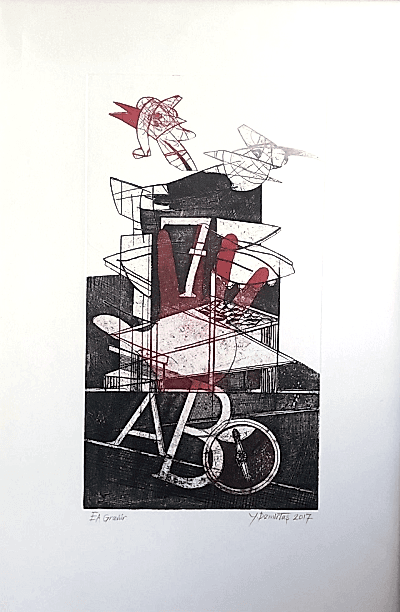  Gravür Baskı / Özgürüge yolculuk 50x70 cm - Yusuf Demirtaş